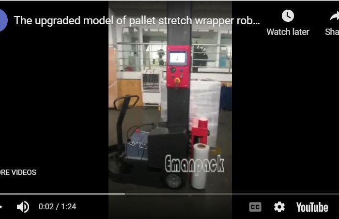 The upgraded model of pallet stretch wrapper robot