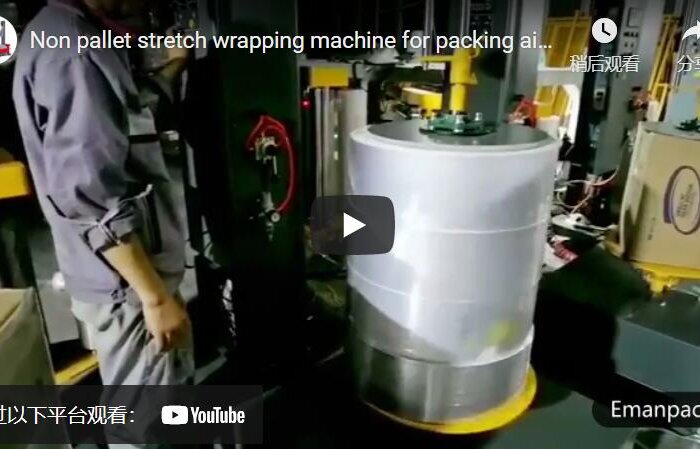 non pallet stretch wrapping machine packing rolls and cartons