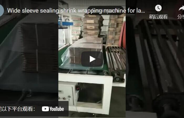 wide sleeve sealing shrink wrapping machine for packing egg tray bundles
