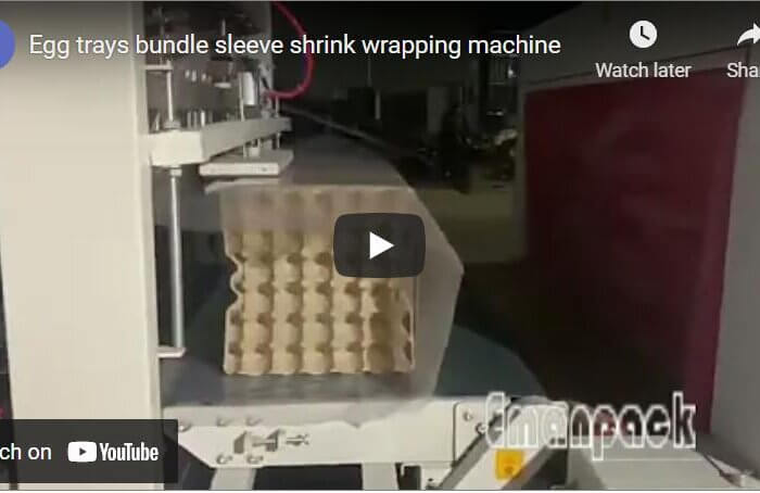 Egg trays bundle sleeve shrink wrapping machine