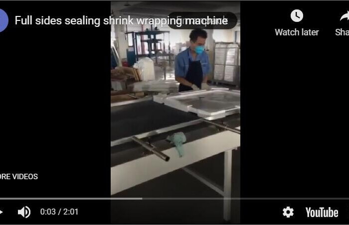 Full sides sealing and shrink wrapping machine