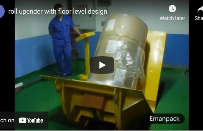 Roll upender with floor level design