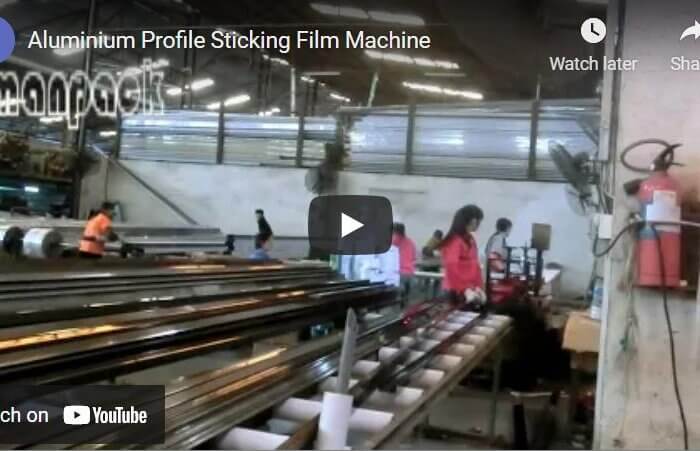 Aluminium Profile Sticking Film Machine