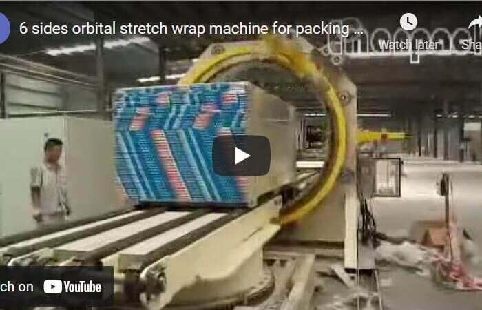 6 sides orbital stretch wrap machine for packing gypsum boards and MDF panels