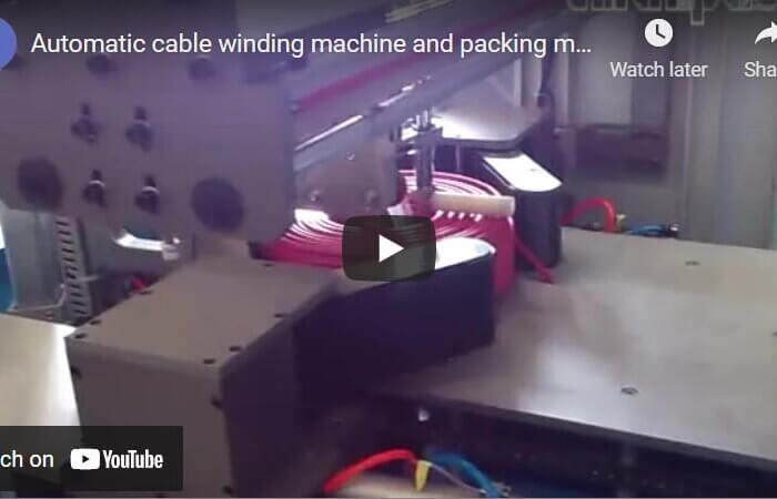 Automatic cable winding machine and packing machine packing electrical cables and computer wire