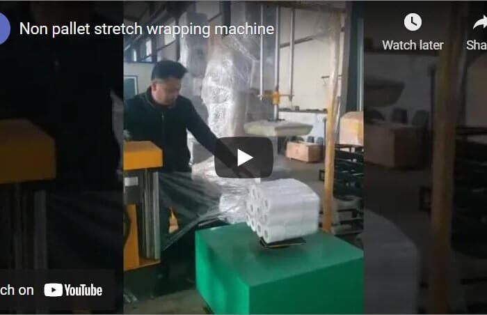Non pallet stretch wrapping machine