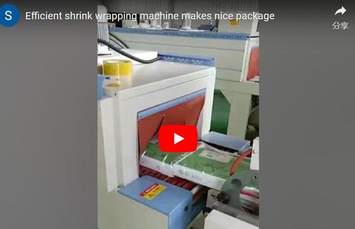 Efficient shrink wrapping machine makes nice package
