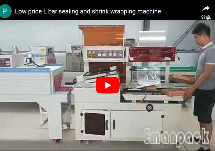 Low price L bar sealing and shrink wrapping machine